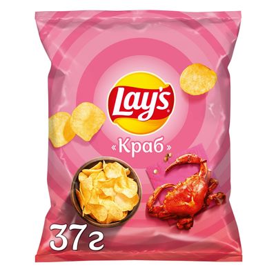 ТОП 100 Чипсы Lays картоф. краб 37г