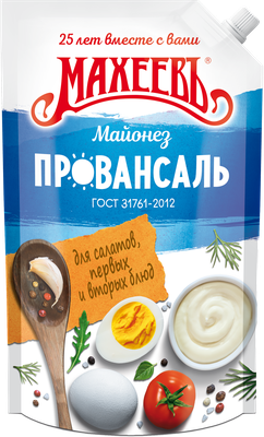Майонез среднекалорийный провансаль 50.5% (белый) Махеевъ с дозатором д/пак 800мл 1/10