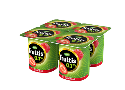 Йогуртный продукт Fruttis 0,1% Клубника, 110г