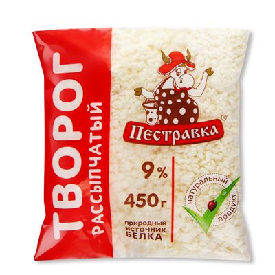 Творог Пестравка 9% пакет 450г