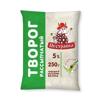 Творог Пестравка 5% пакет 250г