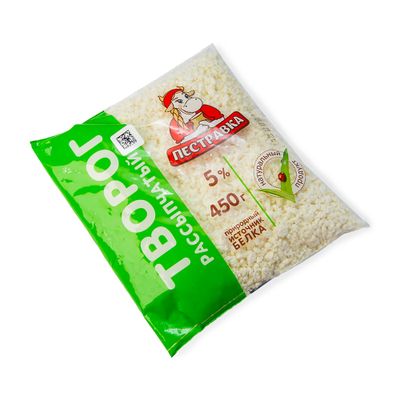 Творог Пестравка 5% пакет 450г