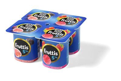 Йогуртный продукт Fruttis 5% Малина-земляника/Инжир-черника, 115г
