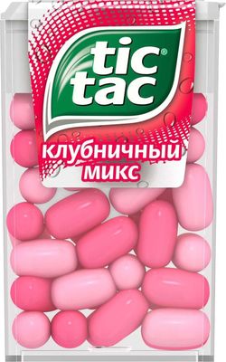 Драже Tic Tac Клубничный микс, 16г Драже Tic Tac Клубничный микс, 16г