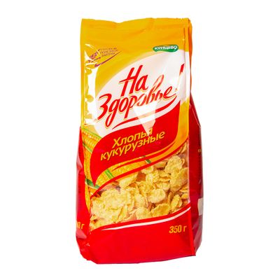 Хлопья кукурузные с сахаром Кунцево 350г/10шт