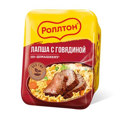 Лапша Роллтон по-домашнему говядина лоток 24*90г