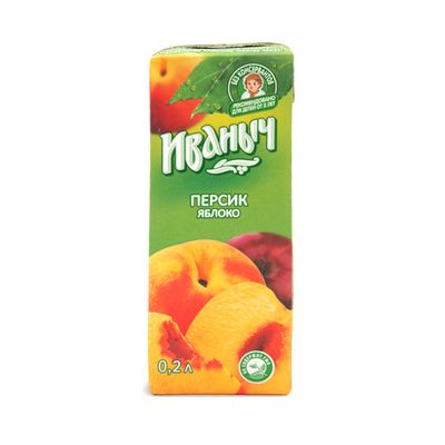 Нектар Иваныч Яблоко-персик 0,2 л/27 шт
