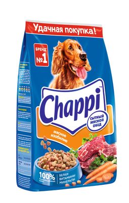 Сухой корм для собак Chappi Сытный мясной обед. Мясное изобилие, 2,5кг