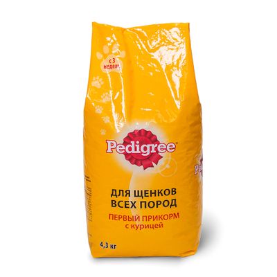 Сухой корм для щенков Pedigree Первый прикорм курицей, 4,3кг