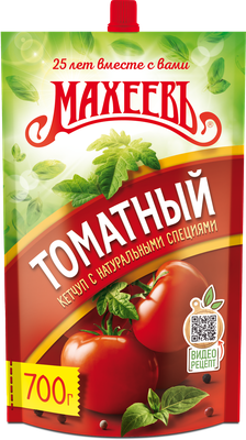 Кетчуп Махеев Томатный 700 г дой-пак