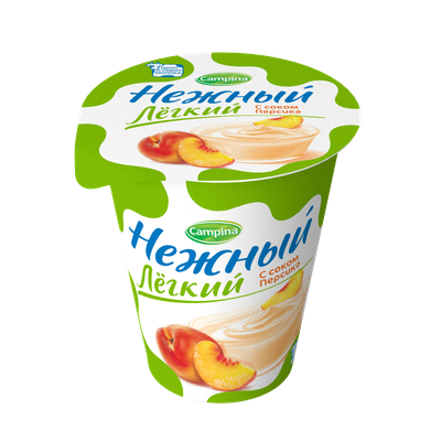 Нежный легкий с соком 320г 0.1% (персик) Пр.йог.паст