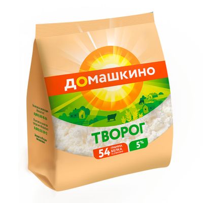 Творог Село Домашкино 5% 340г стабилобэг