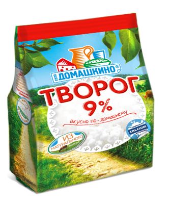Творог Село Домашкино 9% 340г стабилобэг