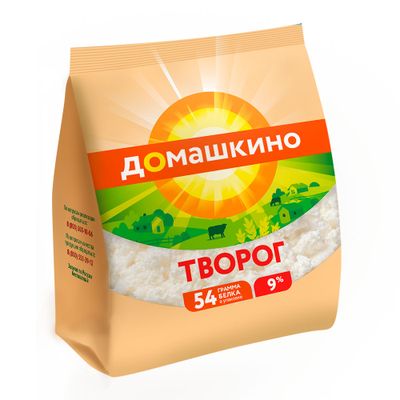 Творог Село Домашкино 9% 340г стабилобэг