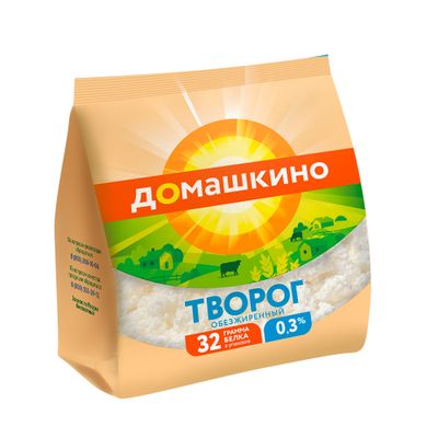 Творог Село Домашкино 0,3% 180г стабилобэг