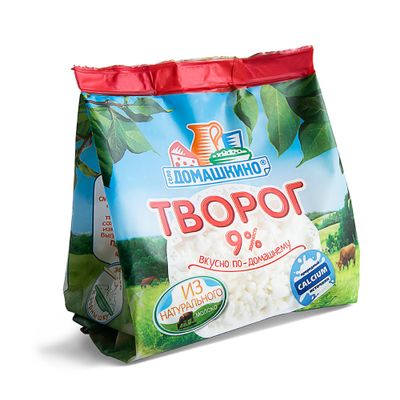 Творог Село Домашкино 9% Стабилобэг 180гр