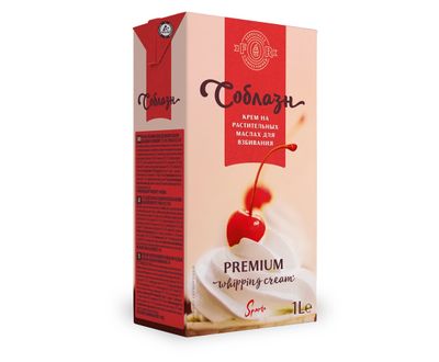 Крем растительно-жировой для взбивания Соблазн 27% 1л*12