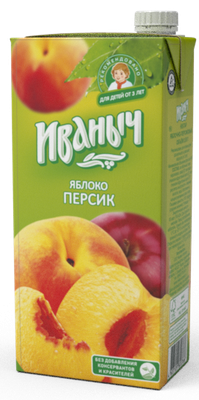 Нектар Иваныч Яблоко-персик 0,95л/12 шт