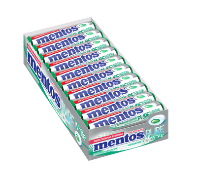 Жевательная резинка Mentos Pure White Нежная мята, 15,5г