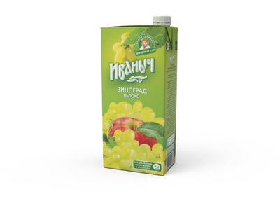 Нектар Иваныч Яблоко-виноград 0,95л/12 шт