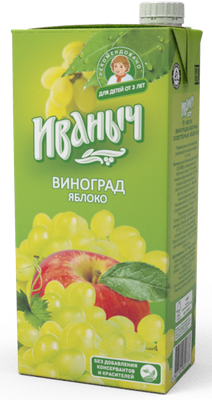 Нектар Иваныч Яблоко-виноград 0,95л/12 шт