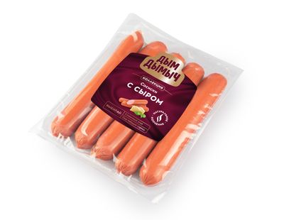 Сосиски Дым Дымыч с сыром шт 0,38 кг