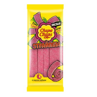 Мармелад жевательный Chupa Chups Страйпсы Клубника, 120г