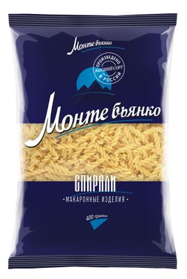 Макаронные изделия Монте Бьянко № 295 спрали 0,400кг (2шт)