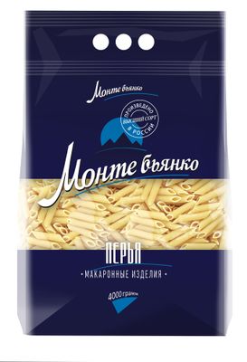 Макароны Шебекинские Монте Бьянко №343 перья, 0,400кг (2шт)