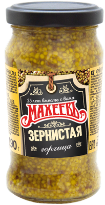 Горчица Зернистая Махеев 190г ст. банка