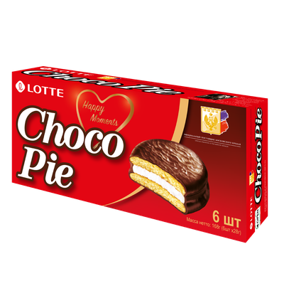 Печенье CHOCO PIE LOTTE просл.глаз.16*168г