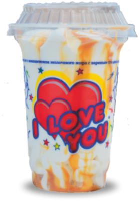 Мороженое "I Love you" НЧ ванильное с вареной сгущенкой 180г