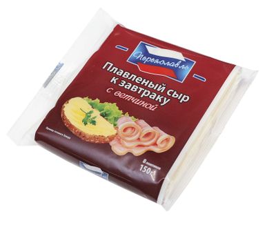 Сыр плавленый РЗПС ломтики с ветчиной 25% ф/п 150 г