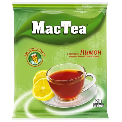 Напиток чайный растворимый Mac Tea с ароматом лимона м/у 16г*20шт*50