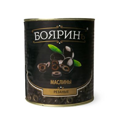 Маслины 3100 мл рез. ж/б Боярин имп (вес 1560г)