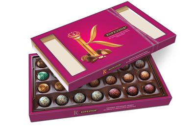 Шоколадные конфеты Коркунов Ассорти темный и молочный шоколад 256г