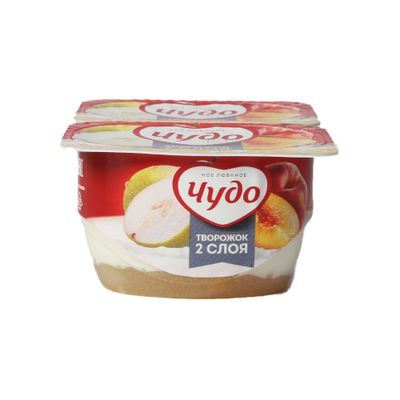 Десерт Творожный Чудо 100г 4,2% персик-груша (8шт) СТ