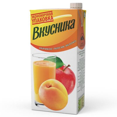 Напиток Вкусника Абрикос-персик-яблоко 1,93л/6 шт