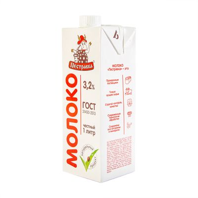 Молоко Пестравка 3,2% ТБА 1027г
