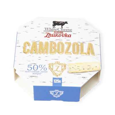 Сыр White Cheese from Zhukovka Камбоцола 50% мдж картон 125 гр