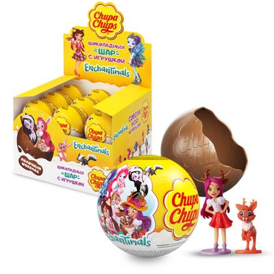Шоколадный шар Chupa Chups, с игрушкой для девочек, 20г