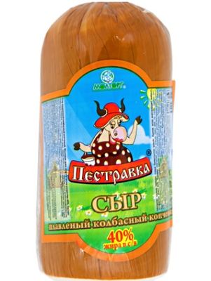 Сыр Колбасный Пестравка 40% Батон Пленка вес ~0,5 кг (Для Ленты) Сыр Колбасный Пестравка 40% Батон Пленка вес ~0,5 кг (Для Ленты)