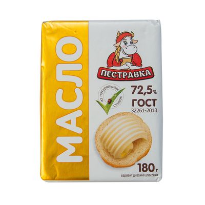 Масло Пеставка Крестьянское фас 72,5% 180г