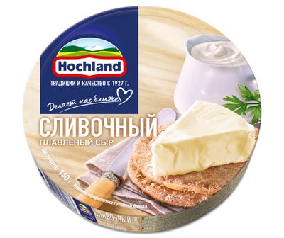 Сыр плавленый Hochland Сливочный, коробка, 140г