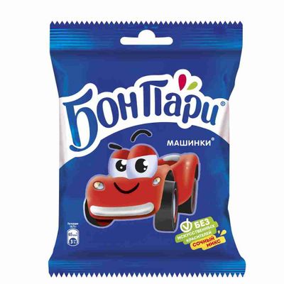 Мармелад жевательный Бон Пари Машины, 75г