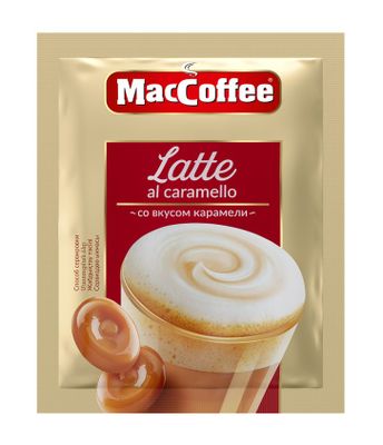 MACCOFEE LATTE Напиток кофейный растворимый со вкусом карамели 20г*20*20