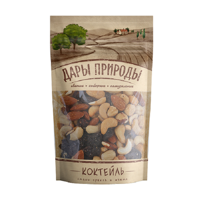 ДАРЫ ПРИРОДЫ Коктейль смесь орехов и изюма 150 г*8