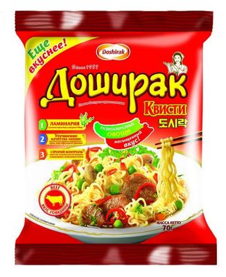 Лапша Доширак Квисти со вкусом говядины 48*70 г