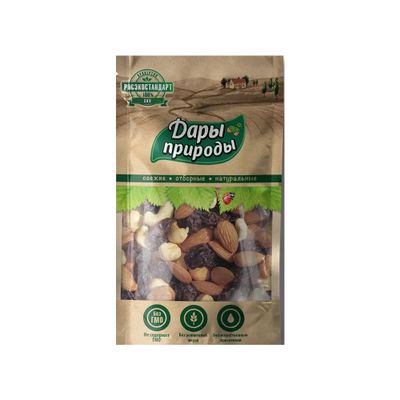ДАРЫ ПРИРОДЫ Коктейль смесь орехов и изюма 70 г*12