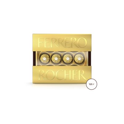 Конфеты Ferrero Rocher, молочный шоколад и лесной орех, 125г